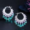 Circle Drop Zircon Tassel Fairy Earrings