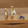 Lady Temperament Trendy Earrings Buckle Stud 3-piece Set