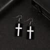 Anime Metal Rectangle Cross Drop Earrings Stud Earrings