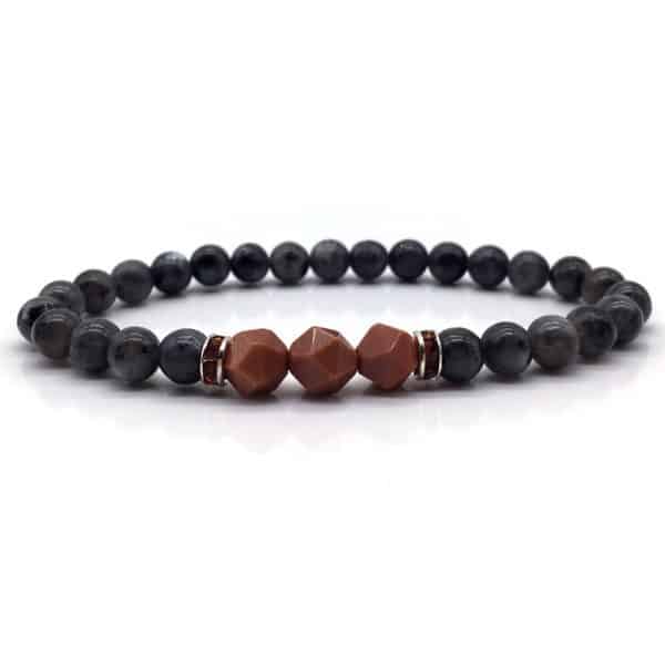 Glitter stone volcanic stone bracelet