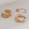 Metal Type C Ear Bone Clip No Ear Hole Ear Hang Female Temperament Hip-hop Minority Cool Wind Earring Set Decoration
