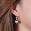 S925 Sterling Silver Water Drop Earrings Mid-length