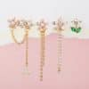 Flower Chain Stud Earrings Set Of Five