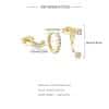 Temperament Matching Zircon Three-piece Set 925 Silver Earrings