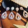 Women's Shiny Diamond-encrusted Drop Earrings