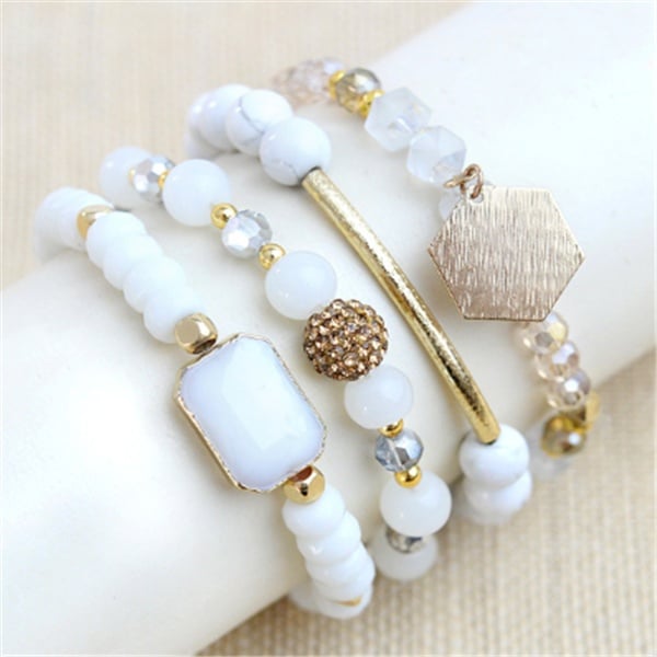 Natural stone bead bracelet