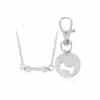 2pcs Set Dog Bone Matching Charm Necklace & Keychain Jewelry