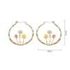 Boho Hoops Trendy Vintage Gold Mushroom Look