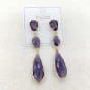 Drop-shaped Crystal Glass Jewelry Long Earrings