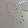 Square Color Fine Clavicle Chain Necklace Light Luxury