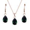 Water drop earrings necklace jewelry set
