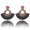 Bosnian Style Cotton Tassel Drop Earrings