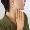 Women's Drop Stitching Pendant Earrings