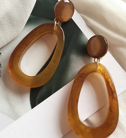Drop style resin earrings