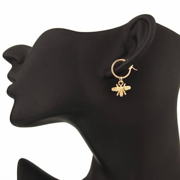 Bee Insect Ear Drop Earrings