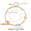 Copper Plating 18K Real Gold Color Retaining Inlaid Zircon Exquisite ABS Pearl Bracelet