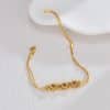 Stainless Steel 18K Gold Love Diamond Bracelet