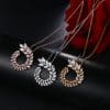 Classic Style High-end Necklace Earrings Set Olive Branch Bridal Jewelry