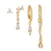 Women's Fashion Geometric Zirconia Earring Set