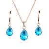 Water drop earrings necklace jewelry set