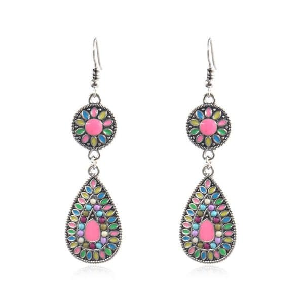 Colorful drop earrings