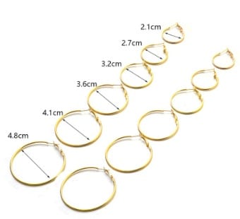 Rock exaggerated multi-size ear ring earrings set personality earrings combination earrings