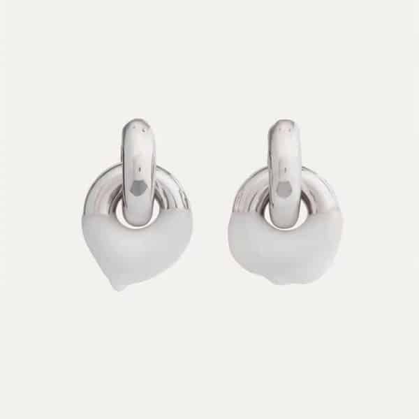 Women's Statement Contrast Enamel Drop Earrings