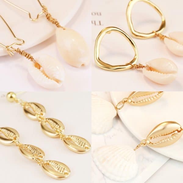 Natural Shell Long Conch Set