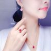 Natural Powder Topaz Set Female Crystals