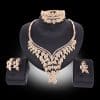 Crystal Necklace And Ear Jewelry Set Of Four Bridal Banquet Jewelry Set