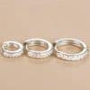 Zircon Circle Earrings Female Niche Exquisite 3-piece Set