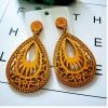 Wooden Drop-shaped Popular Hollow Earrings