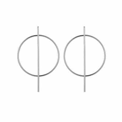 Big circle geometric earrings