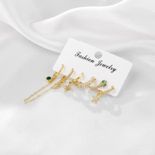New High Grade Sense Snake-like Earring Set Punk Wind