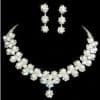 Bridal Jewelry Necklace Earrings Crown 3-Piece Set