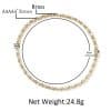 Fashion 6mm Star Zircon Tennis Chain Necklace For Men