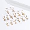 Multi-element Cross Eye Set Earrings Ins Pastoral Style