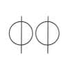 Big circle geometric earrings