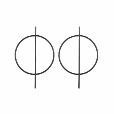 Big circle geometric earrings