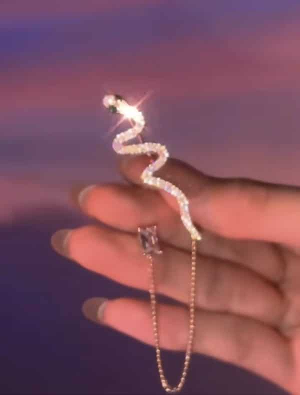 Micro-set Zircon Snake Earrings Are Exquisite And Fashionable
