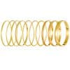 Ethnic Style Alloy Retro Wide Gold Glossy Wristband Bracelet 10 PCs Set