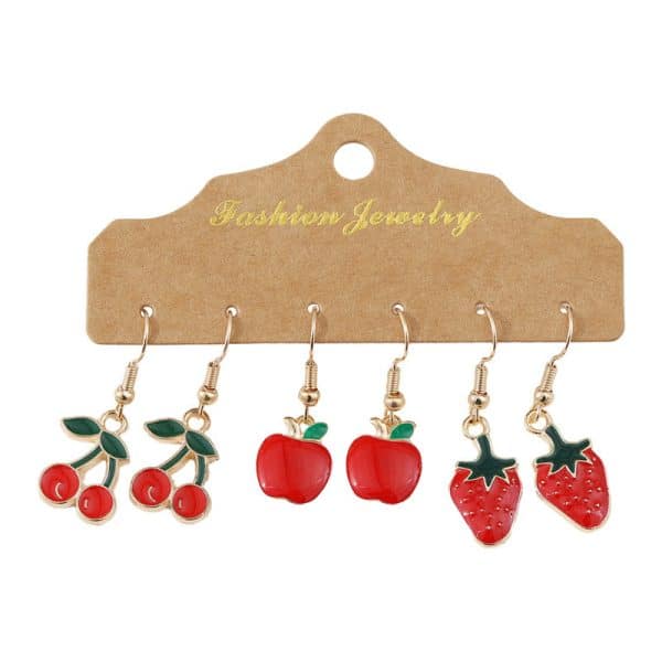Cute Pattern Pendant And Earrings Set Small And Personalized