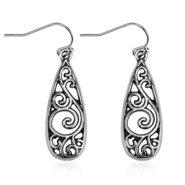 Ethnic Style Water Drop Hollow Pattern Earrings