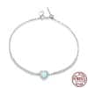Simple White Gold Plated Zircon Heart-shaped Fashion Ornament
