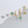 Earrings Set Korean Style Elegant Six Pieces Ornament Cute Sweet Girly Temperamental Gentle