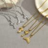 Coconut Fishtail Pendant Stainless Steel Necklace