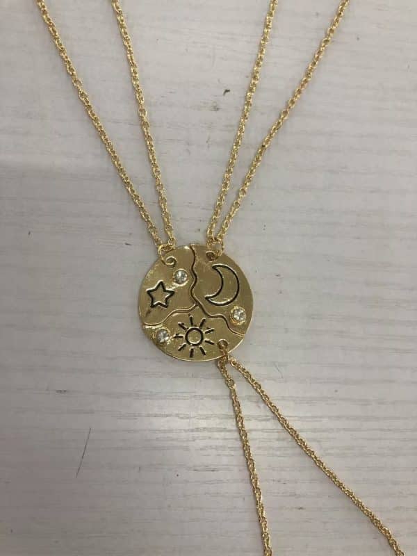 Sun, Moon And Star Pendant Set, Best Friend, Best friend, Friendship Couple Necklace, Fashion Jewelry
