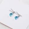 Blue water drop earrings
