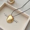 Irregular Brushed Pendant Necklace Simple Fashion Frosted Geometric