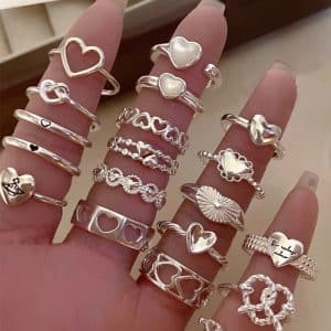Stylish Adjustable Love Heart-shaped Ring Women